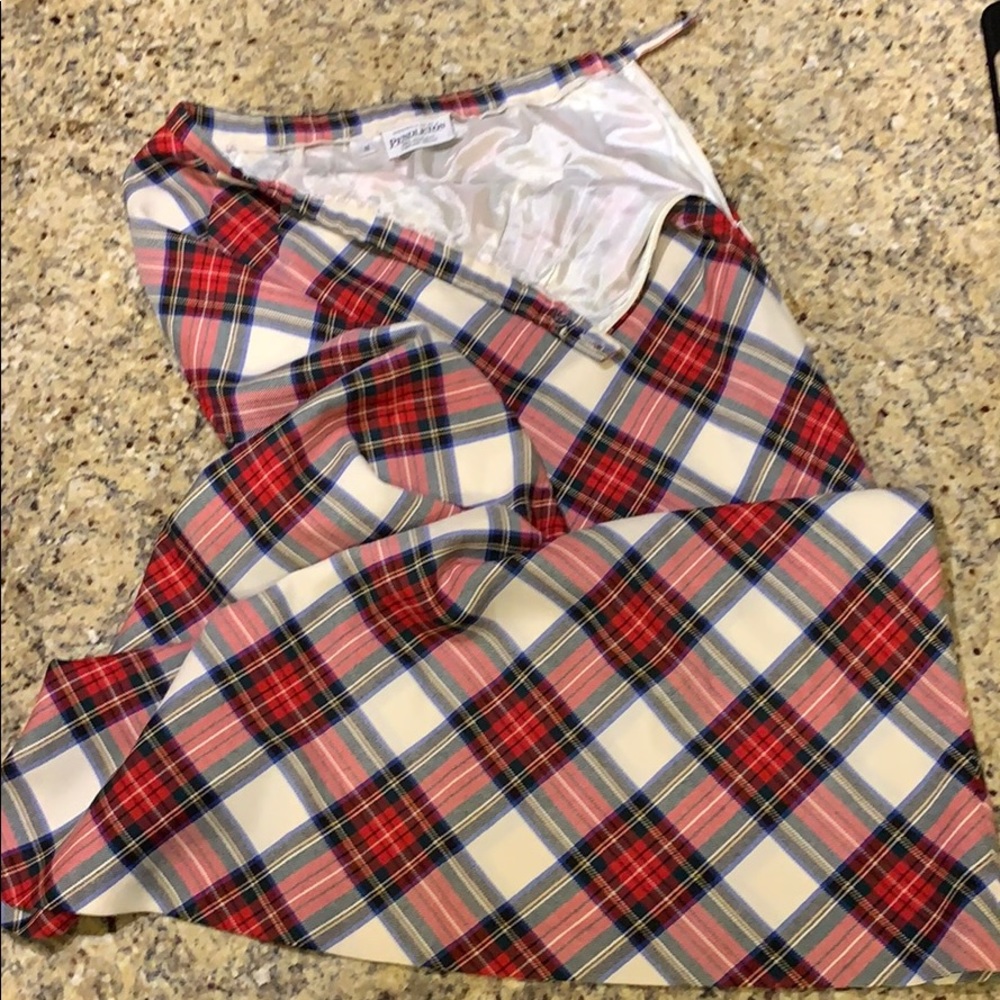Pendleton ankle length lined checkered skirt
